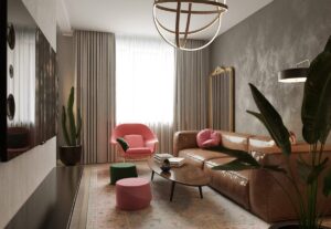 Pink-accent-chair