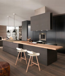 black-kitchen-with-warm-wooden-tones